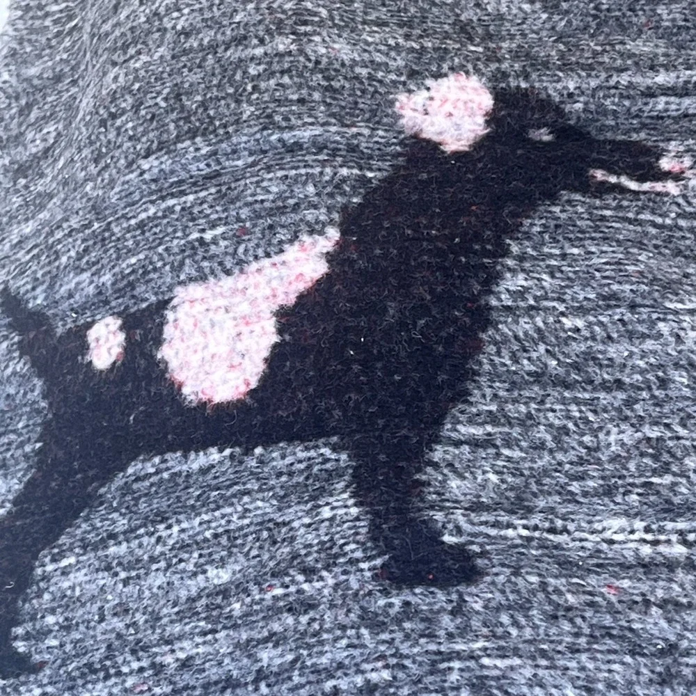 European Studio Luxe Reversible Throw 50x70 Dog Print Reversible Woven Jacquard